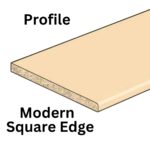 Square edge worktops
