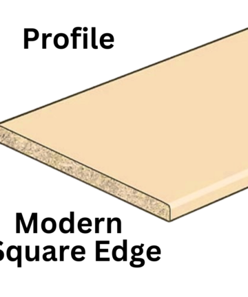 Square edge worktops