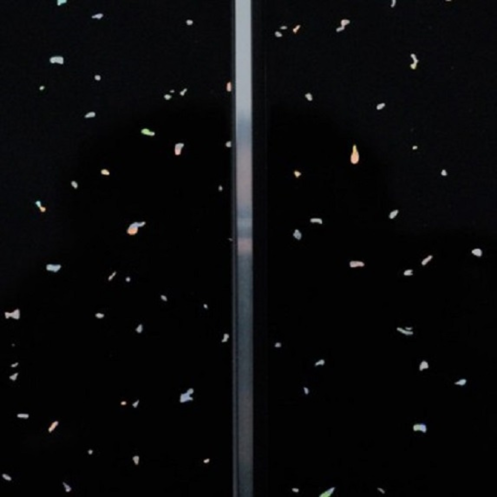 Black Sparkle Silver 2 Strip wet-wall panel 5mm