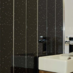 Black Sparkle Silver 2 Strip wet wall panel 5mm