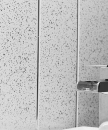 White Sparkle Silver 2 Strip wet wall panels 5mm