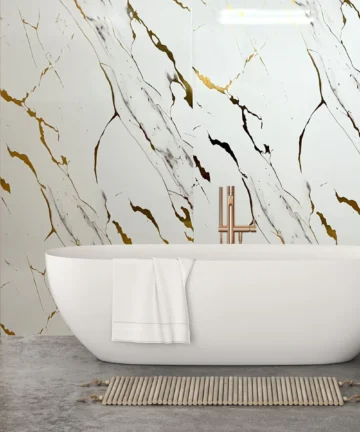 Gold White Marble Panels