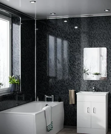 Pearlescent Black Wall Panels