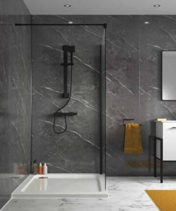 Pietra Anthracite Gloss Wall Panels