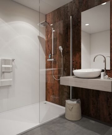 Red Metallic Wall Panels