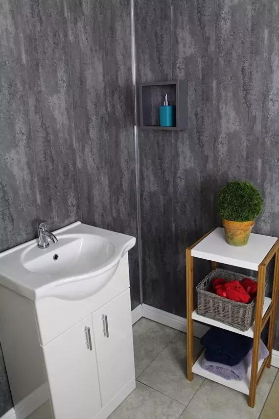 Retro Metallic Wet Wall Panels