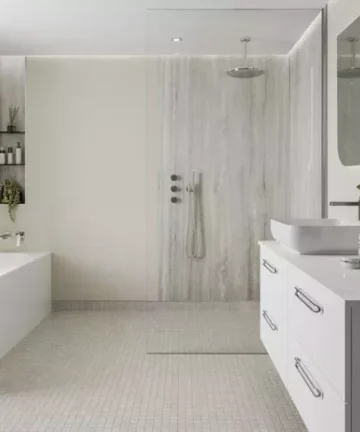 Silver Travertine Gloss Wall Panel