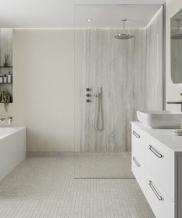 Silver Travertine Matt Panels