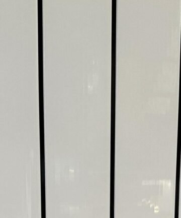 White Gloss Black Strip Panels