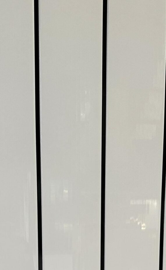 White Gloss Black Strip Panels
