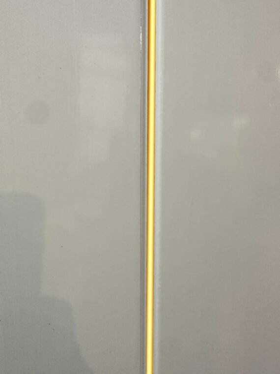 White Gloss Gold Strip Panels