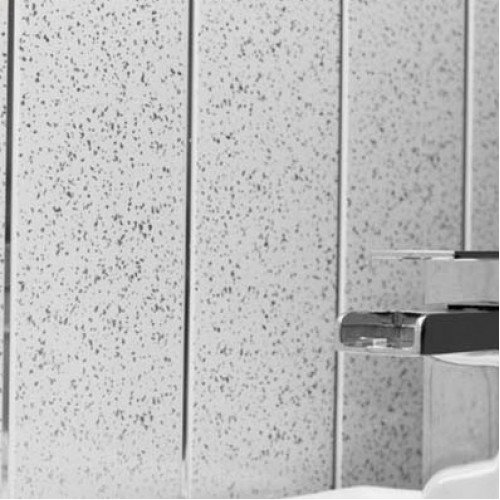 White Sparkle Silver PVC Wall Panel